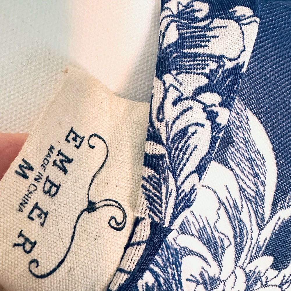 Blue and White Tie Front Blouse with Cut Out Details - Picture 4 of 5